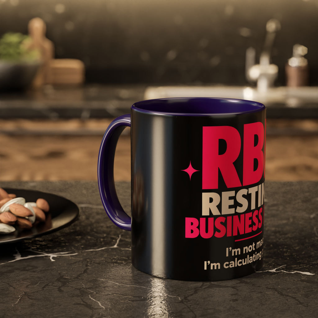 RBF Mug — "Resting Business Face: I'm not mad. I'm calculating profit."