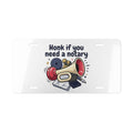 Honk If You Need a Notary Vanity License Plate