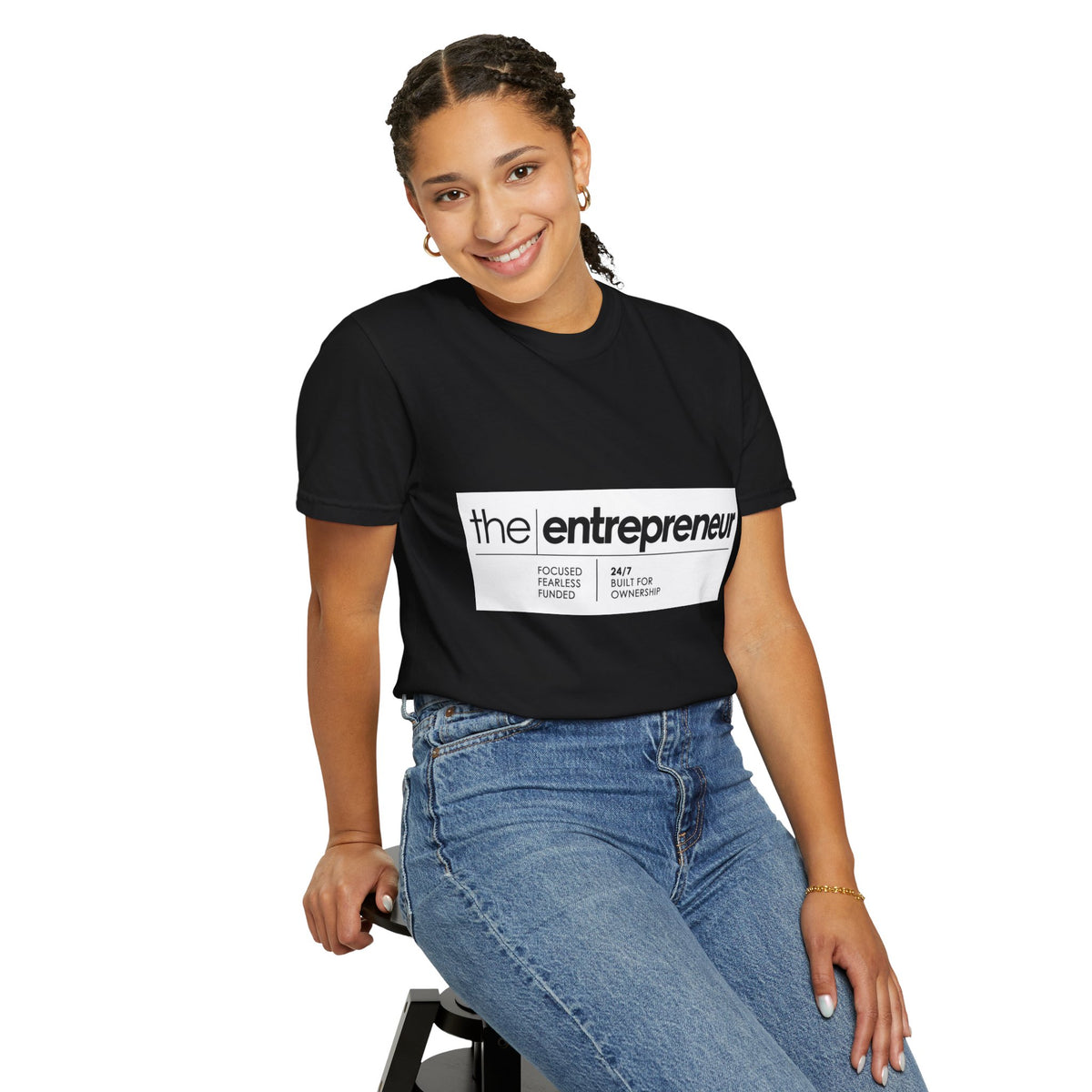 The Entrepreneur Garment-Dyed T-Shirt — Focused, Fearless, Funded Business Owner Tee