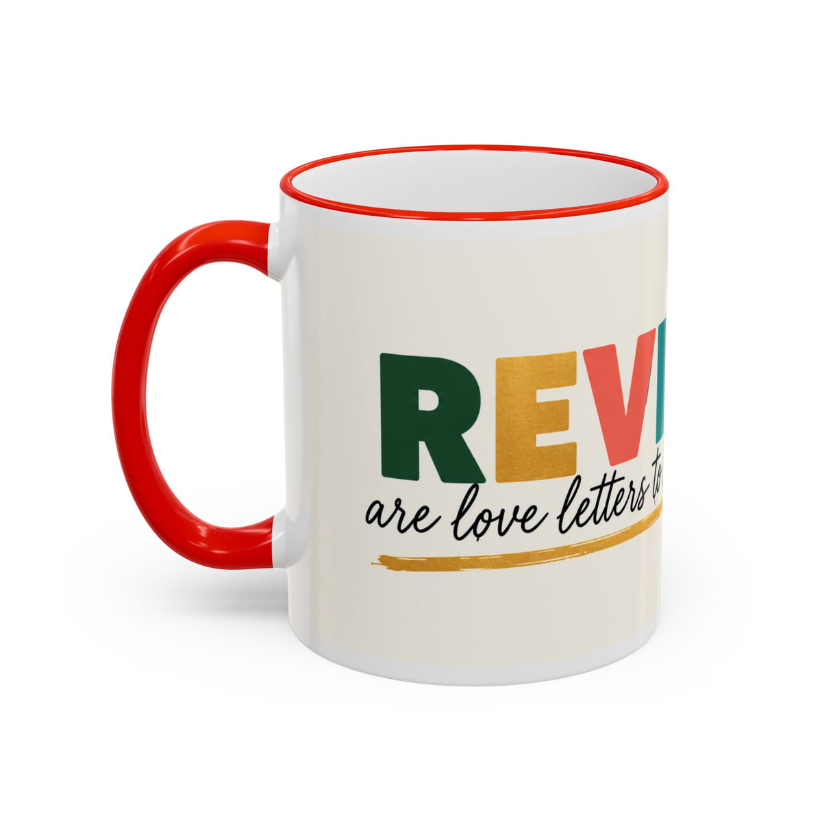 Reviews Are Love Letters to Small Businesses Mug — Entrepreneur Gift, Small Business Owner Coffee Cup