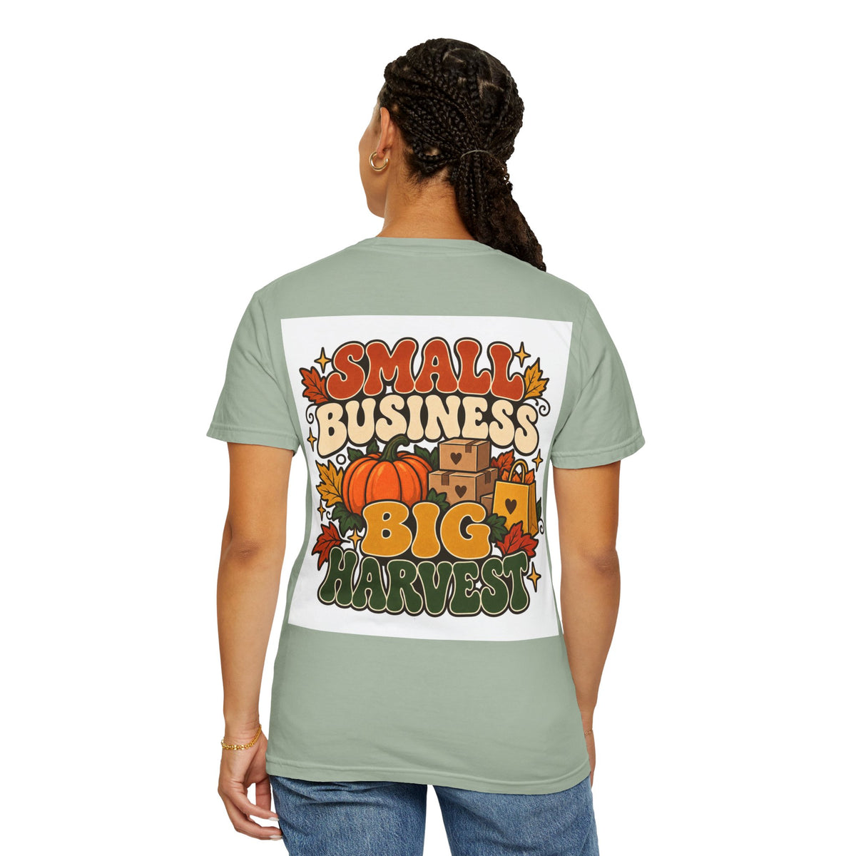 Small Business Big Harvest T-Shirt — Fall Entrepreneur Garment-Dyed Tee