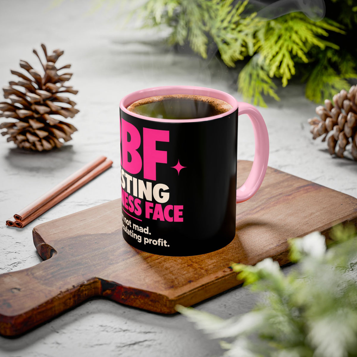 RBF Mug — "Resting Business Face: I'm not mad. I'm calculating profit."
