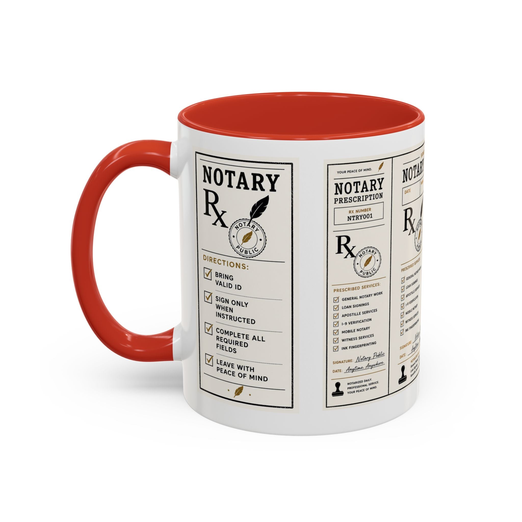 Notary Prescription | Accent Coffee Mug (11oz & 15oz)