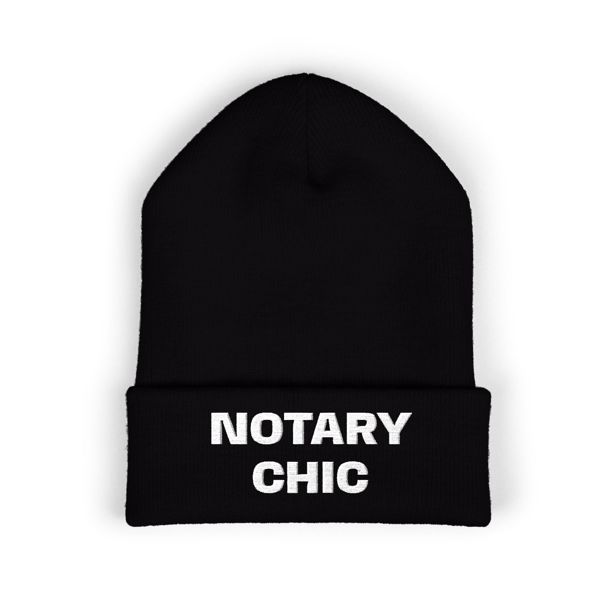 Notary Chic Embroidered Cuffed Beanie | Cozy Notary Public Winter Hat