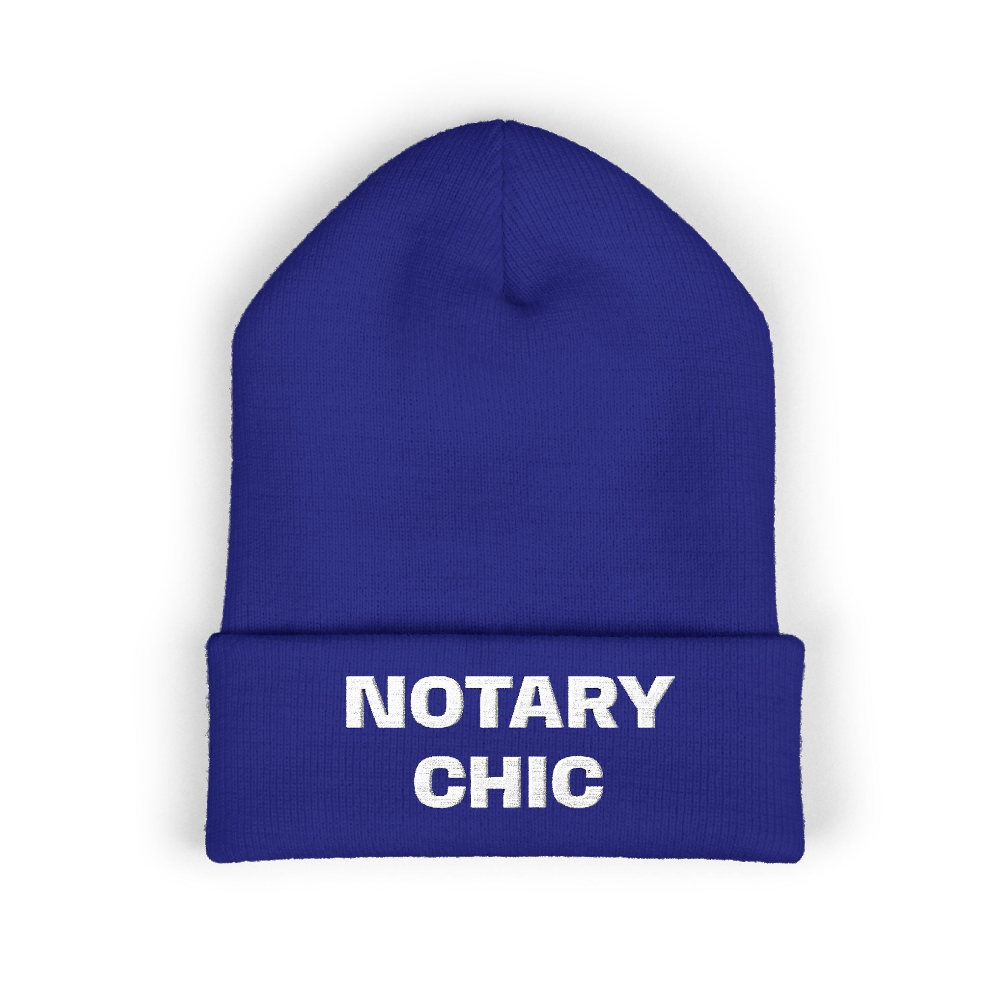 Notary Chic Embroidered Cuffed Beanie | Cozy Notary Public Winter Hat