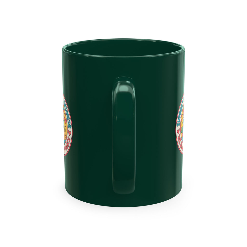 Support Small Business Ceramic Mug — “We Do a Happy Dance” Shop-Small Coffee Cup