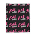 B.A.E. Bad Ass Entrepreneur Velveteen Plush Blanket | Bold Black & Pink Business Owner Gift