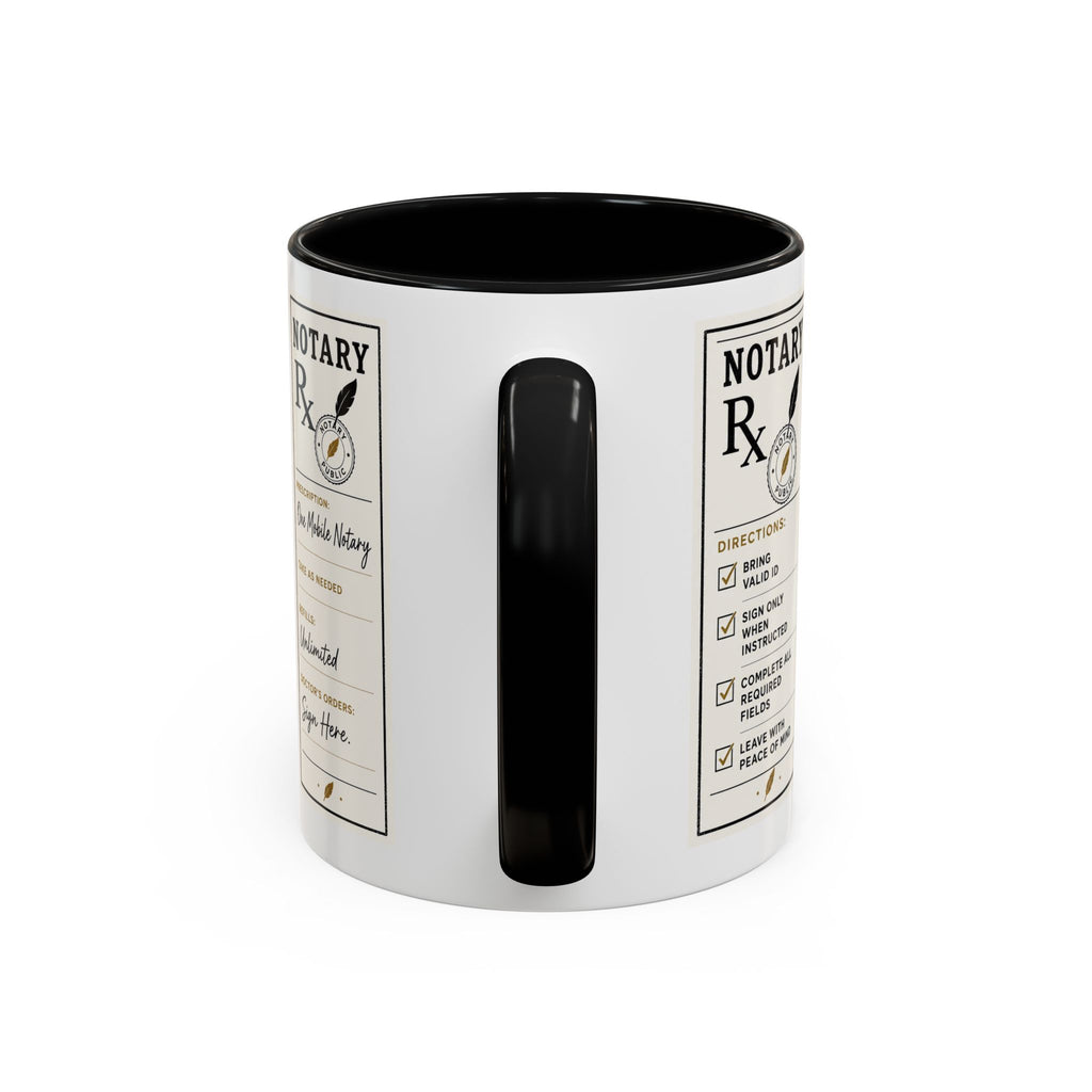 Notary Prescription | Accent Coffee Mug (11oz & 15oz)