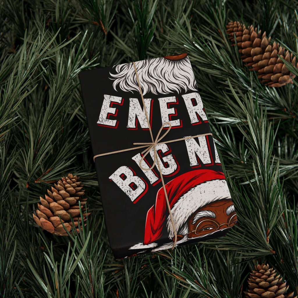 Big Nick Energy Black Santa Wrapping Paper