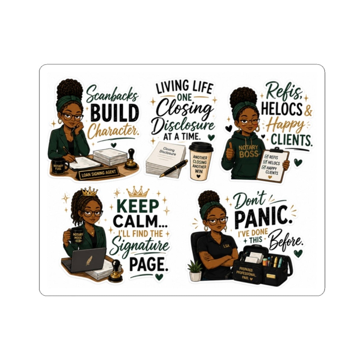 Loan Signing Agent Sticker Pack | Funny Notary & LSA Vinyl Stickers